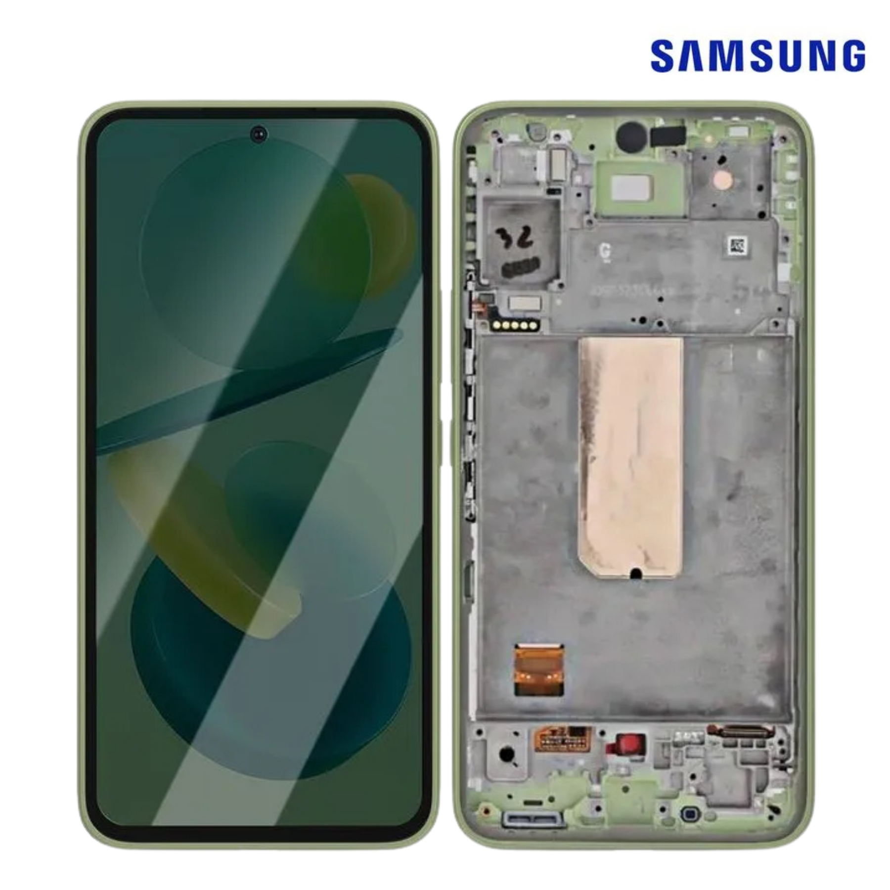 SAMSUNG A22 4G 2021 / SM-A225 BLACK (With Frame) LCD